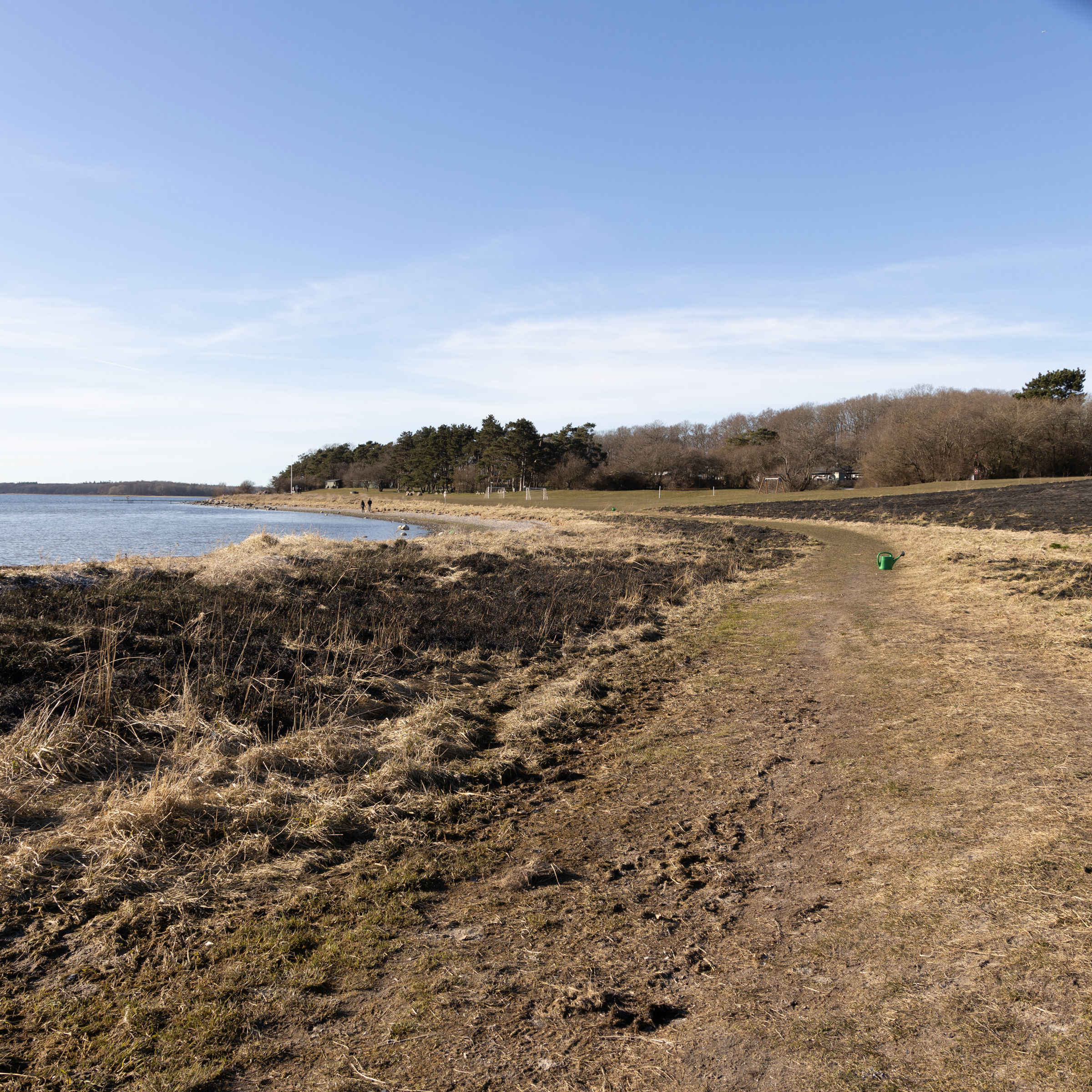 Strandbreden efter afbrænding.